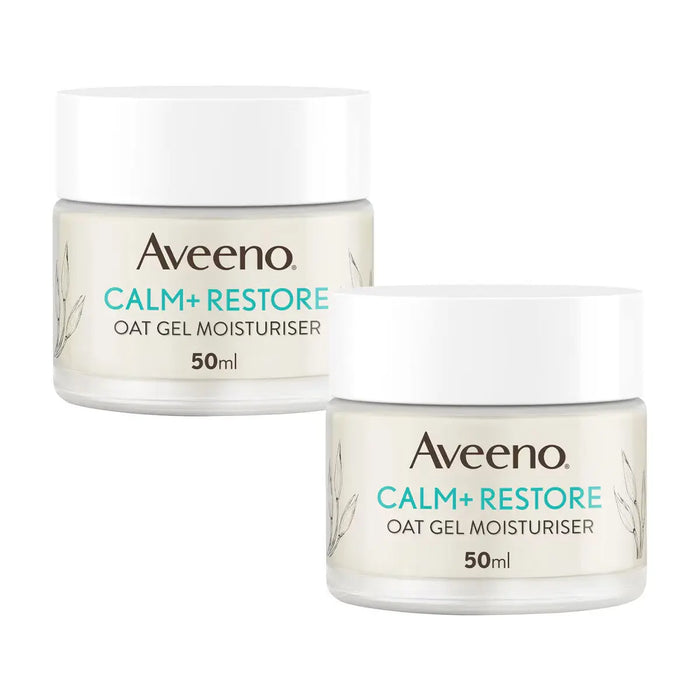 Aveeno Calm Plus Restore Oat Gel Facial Moisturizer for Sensitive Skin, Fragrance-Free, Non-Comedogenic