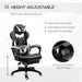 Gaming Chair Ergonomic Reclining w/ Manual Footrest Wheels Stylish Office White - Samanta Factory