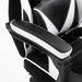 Gaming Chair Ergonomic Reclining w/ Manual Footrest Wheels Stylish Office White - Samanta Factory