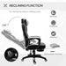 Gaming Chair Ergonomic Reclining w/ Manual Footrest Wheels Stylish Office White - Samanta Factory