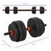 25kg Adjustable 2 IN 1 Barbell Dumbbells Weight Set for Body Fitness HOMCOM - Samanta Factory