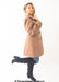 Womens Wool Feel Double Breasted Hooded Coat - Samanta Factory
