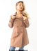 Womens Wool Feel Double Breasted Hooded Coat - Samanta Factory