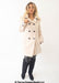 Womens Wool Feel Double Breasted Hooded Coat - Samanta Factory