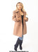 Womens Wool Feel Double Breasted Hooded Coat - Samanta Factory