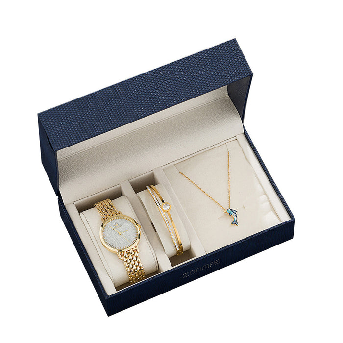 ✨ Jewelry-Inspired Luxe Watch | 20ATM Waterproof + Sapphire Crystal 💎 (Gold/Rose Gold) - Samanta Factory