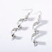 Shining Frosted Spiral Earrings - Samanta Factory