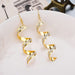 Shining Frosted Spiral Earrings - Samanta Factory