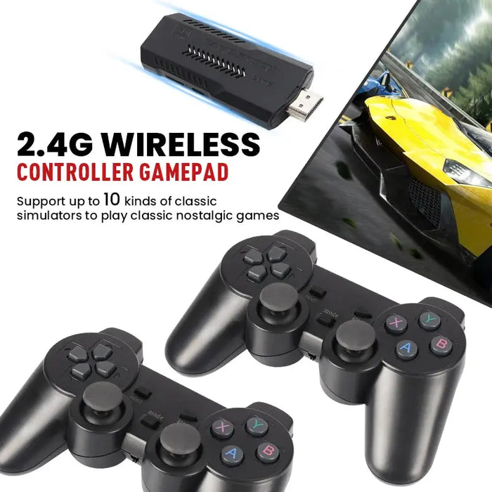 GD10 Plus Game Stick – 4K HD Retro Video Game Console with Dual 2.4G Wireless Controllers for N64, PSP, PS1, GBA & More - Samanta Factory