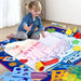Magic Water Drawing Mat Coloring Doodle with Reusable Magic Pens Montessori Painting Board Educational Toys Kids Gift 100X80Cm