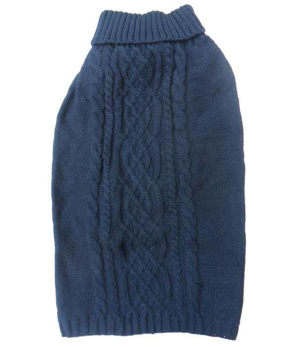 Cable Knit Dog Sweaters Jumpers in Blue, Berry, Beige, Black, Gray - Samanta Factory
