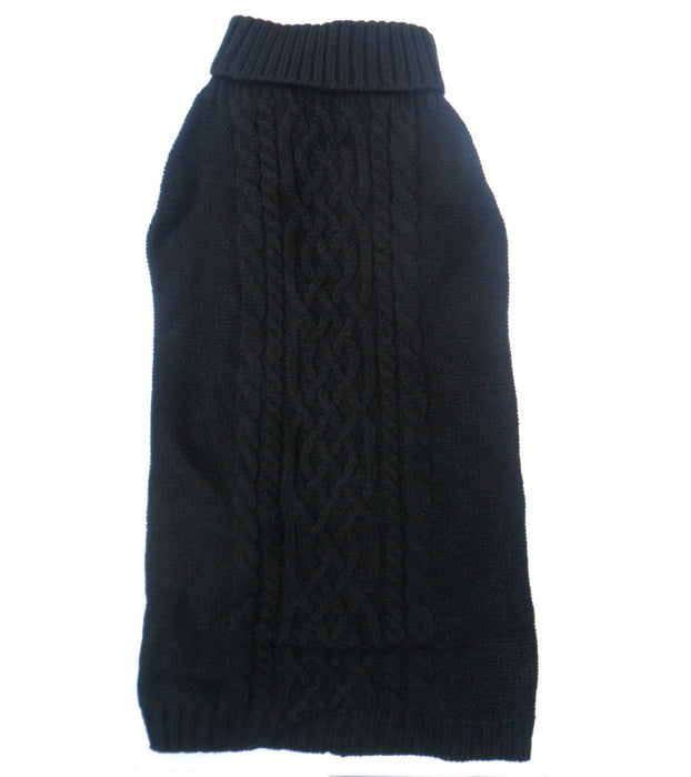 Cable Knit Dog Sweaters Jumpers in Blue, Berry, Beige, Black, Gray - Samanta Factory