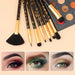 Makeup Brush Set 12Pcs Skull-Print Makeup Brushes Premium Synthetic Powder Foundation Contour Blush Concealer Eye Shadow Blending Liner Makeup Brush Sets