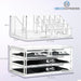 Make up Organiser for Women Teenagers Acrylic Drawers Makeup Storage 12Cm X 24Cm X 22Cm Clear Bathroom Bedroom Dressing Table Organiser Jewellery Beauty Skincare 4 Tier Cosmetic Storage Box