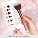 Beauty 15Piece Award Winning Glitter Makeup Brushes: Cute Makeup Brushes Set with Case, Beauty Blender, Cleaner, Guide, Gift Box
