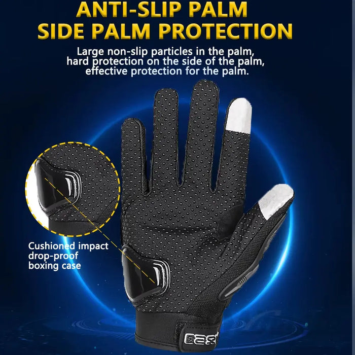 Ummer Breathable Full Finger Motorcycle Gloves Non-Slip Wear-Resistant Motocross Racing Gloves Touch Screen Moto Biker Gloves