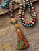 7 Chakra Triangle Charm Tassel Necklace - Samanta Factory