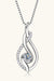 Minimalist Moissanite Necklace in Sterling Silver with Gift Box

