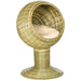 100cm beige cat tree with condo, sisal scratching posts, and play rope – indoor playground for small to medium cats