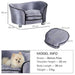 Modern Dog Sofa Couch Puppy Bed Kitten Lounge w/Storage Pocket Removable Cushion - Samanta Factory