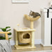 PawHut Cat Tree with Scratching Posts, Cat House, Bed, Washable Cushions - Samanta Factory