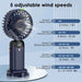 USB Rechargeable Mini Portable Handheld Electric Fan Foldable Neck Hanging Outdoor Fan Adjustable 5 Speed Powerful Air Cooler - Samanta Factory
