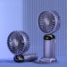 3-in-1 portable neck fan with LED battery display, foldable design, and wearable cooling