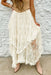 Women's lace tiered midi skirt in semi-sheer fabric with romantic detailing