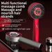 Red electric scalp massage comb with red light therapy and oil applicator for anti-hair loss treatment