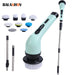 9-in-1 Electric Spin Scrubber with LED Display and Extendable Handle for Bathroom & Kitchen Cleaning

