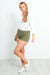 White Long Sleeve Basic Crew T-Top - Samanta Factory