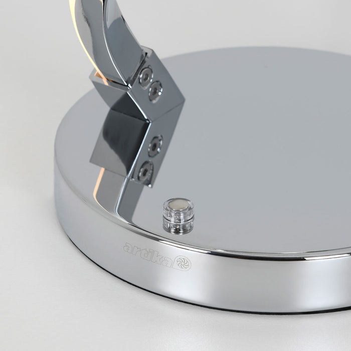 Chrome Swirl LED Table Lamp