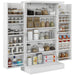 : 5-Tier Kitchen Cupboard with Magnetic Doors and Adjustable Shelves