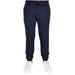 Men's navy joggers with elasticated cuffs – cotton-blend gym and casual sweatpants UK