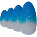 False Nails by Bling Art Blue Gel Glitter 24 Almond Stiletto Long Fake - Samanta Factory