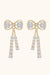 Minimalist 1.12 Carat Moissanite Drop Earrings in Sterling Silver with Gift Box