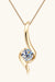 Minimalist Moissanite Necklace – 1 Carat Pendant in Sterling Silver