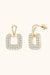 Minimalist Moissanite Drop Earrings in 925 Sterling Silver with Platinum and 18K Gold Plating