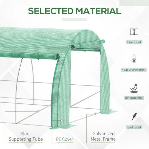 Polytunnel Greenhouse – Large 6x3x2m with Steel Frame - Samanta Factory