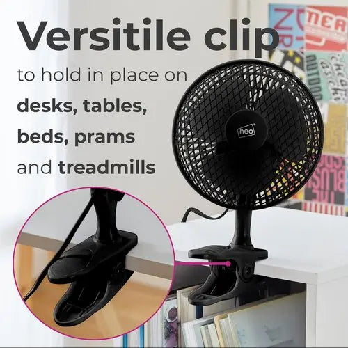 Mini Desk Fan – Clip-On & Adjustable 360° Design - Samanta Factory