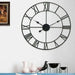 Roman Wall Clock – Large 78cm Metal Open-Back Design - Samanta Factory