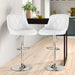 Bar Stools – Height Adjustable Leather Seat with 360° Swivel & Chrome Base - Samanta Factory