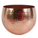 Artificial red poinsettia flower in copper hammered planter – 40cm Christmas decoration