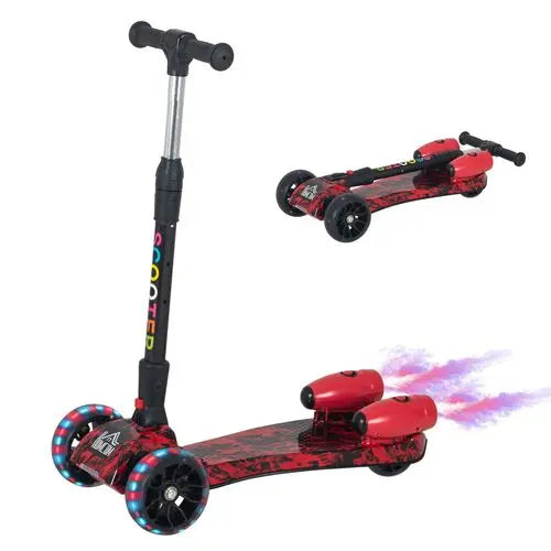 3-Wheel Kids Scooter – Light-Up, Foldable Ride-On with Mist & Music for Ages 3–6 - Samanta Factory