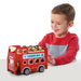Wooden London Bus Toy – Double Decker Playset with Passengers & Driver - Samanta Factory