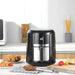 Compact digital air fryer with LED controls and 12 preset cooking functions

