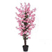 120cm lifelike artificial pink blossom tree in plastic pot by Leaf Design UK

