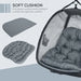 Two-Seater Egg Swing Chair – Large Hanging Basket with Cushion for Garden & Balcony - Samanta Factory