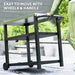 Outdoor BBQ Prep Table – Stainless Steel Worktop with Storage & Wheels - Samanta Factory