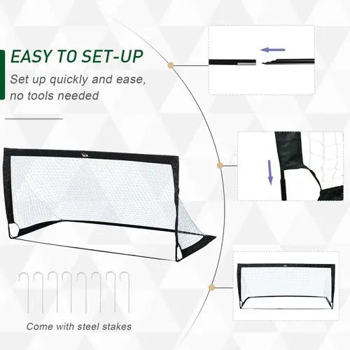 Folding Football Goal – Portable with All-Weather Net - Samanta Factory